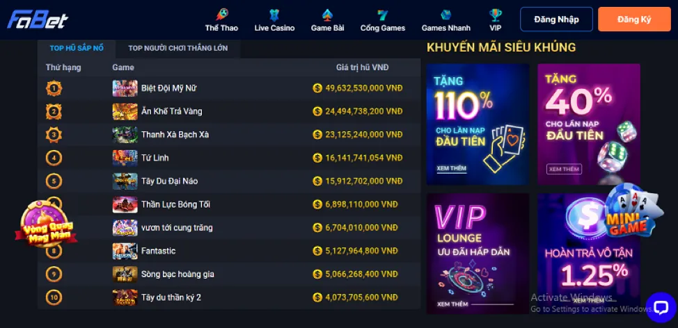Banner khuyến mãi Nổ Hũ mint88